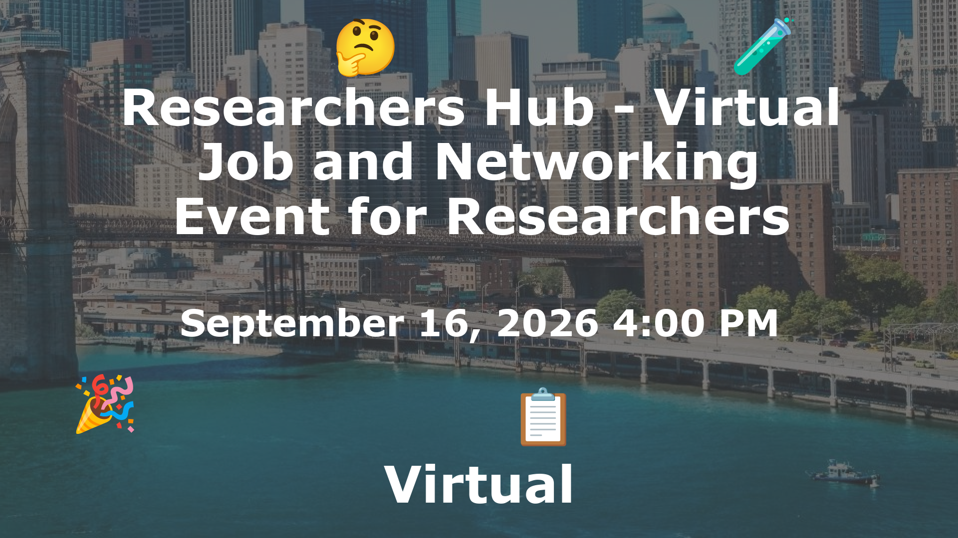 Researchers Hub - Virtual Job and Networking Event for Researchers event image